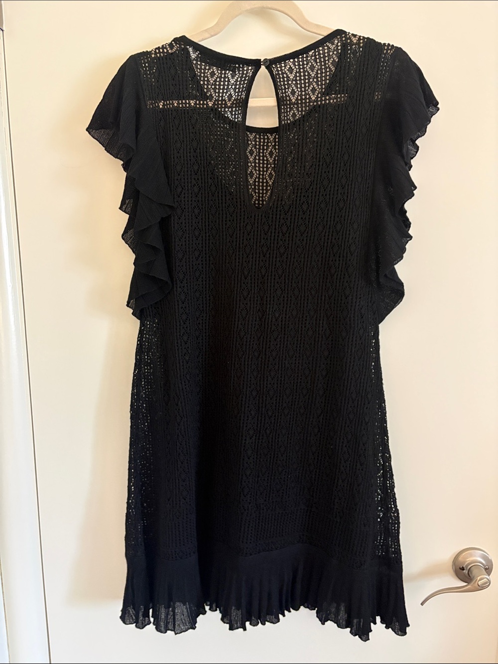 Zara Black Lace Ruffle Mini Dress - Picture 3 of 4